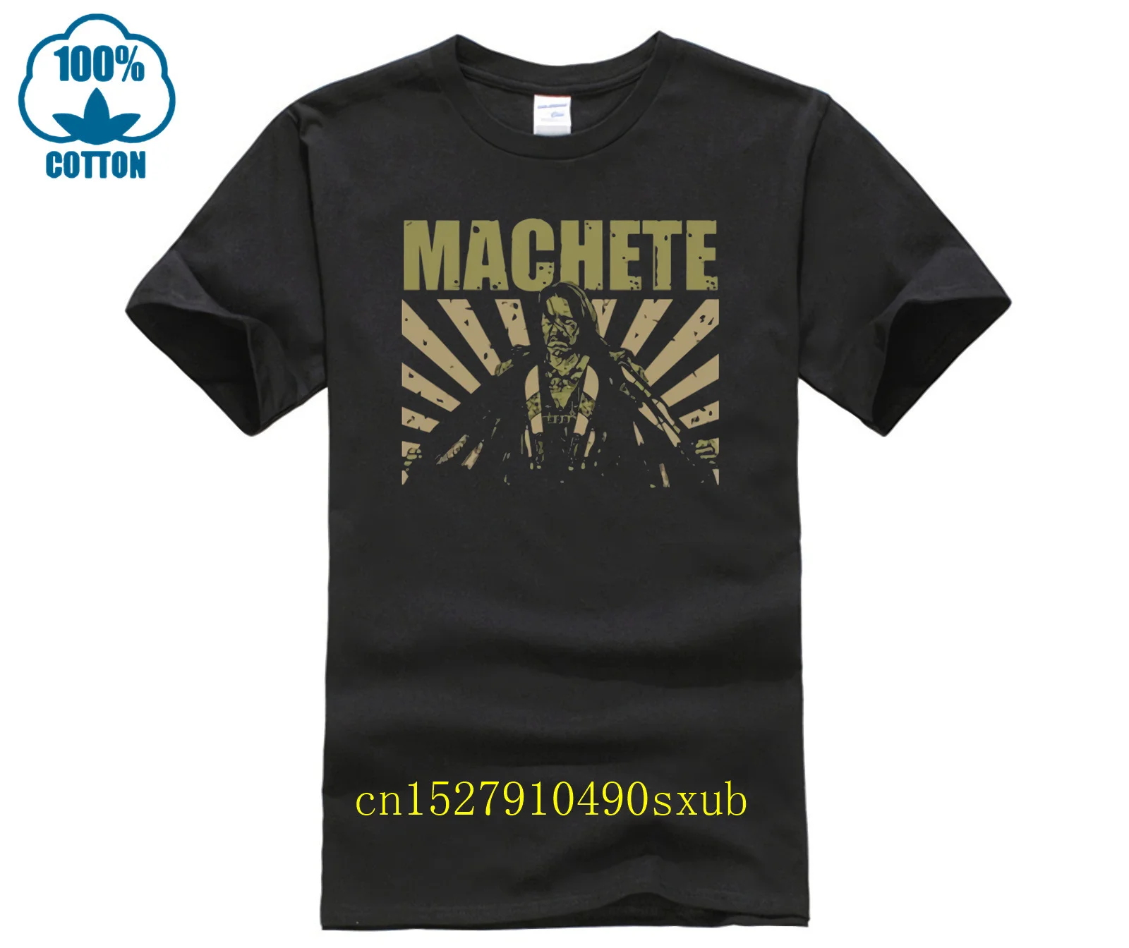 Maglietta D'Azione Dell'Attore Messicano Machete Johnny Trejos