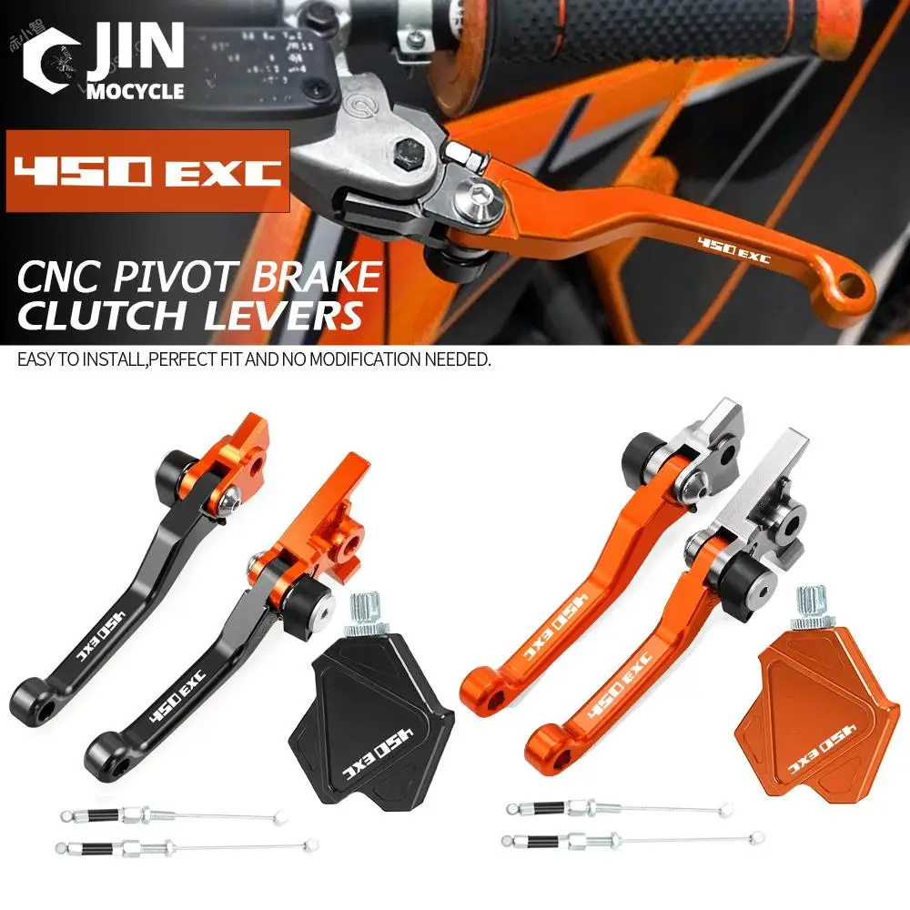 

CNC Dirt Bike Brake Aluminum Clutch Levers Stunt Clutch Pull Cable Lever Easy System For 450EXC 450 EXC 2014 2015 2016 2017 2018