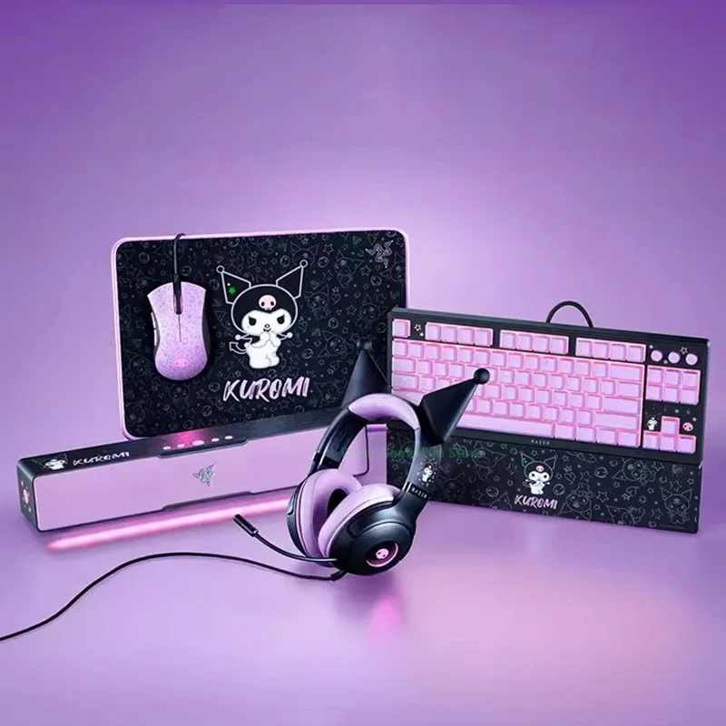 New Razer Sanrio Kuromi Edition USB Wired Headset - HyperClear