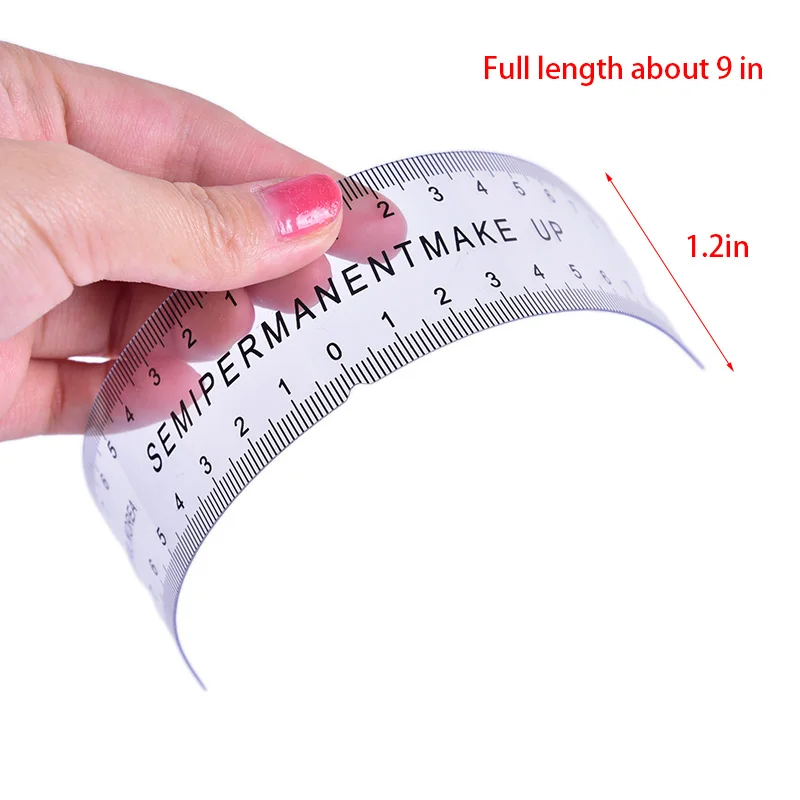 1Pc Makeup Tools Eyebrow Stencil Tool Eye Makeup Tools Reusable Semi Permanent Eyebrow Ruler Eye Brow Measure Tool Eyebrow Guide Ruler Microblading Calliper Stencil