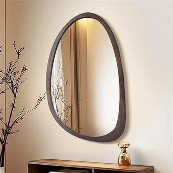 Irregular Walnut Wall Mirror 1