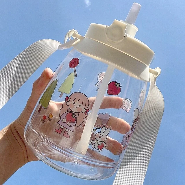 Summer Large Capacity Big Belly Water Bottle Cartoon Cute Sticker