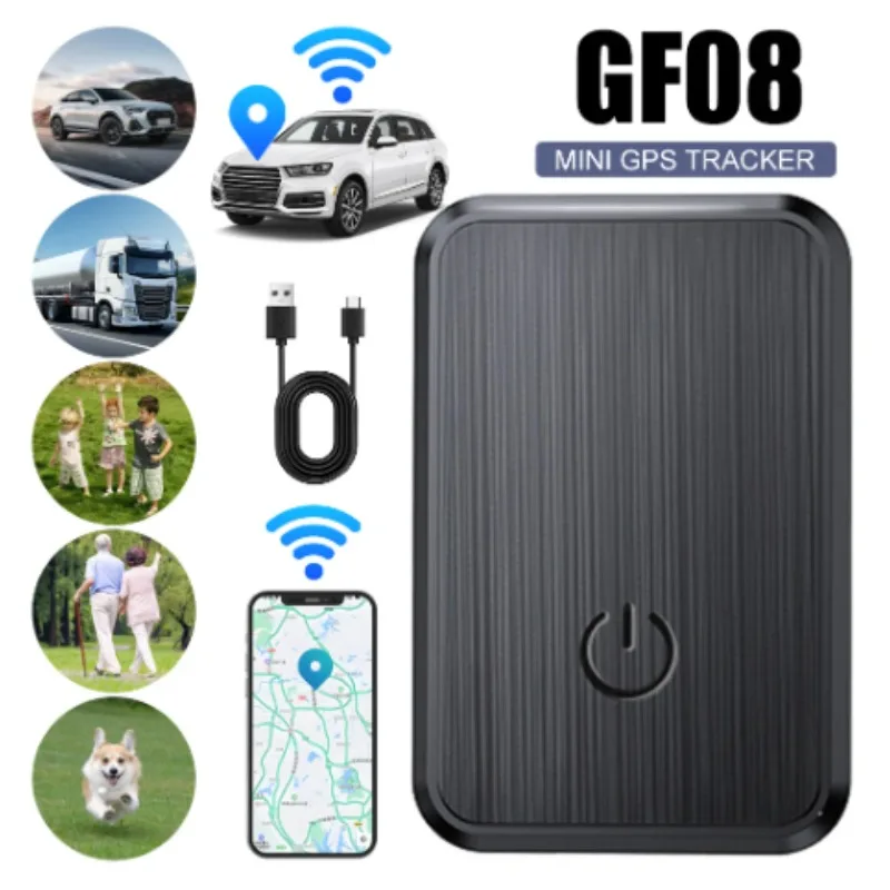 GPS Tracker Mini GF-08 Magnetic GPS Car Tracker Real-Time Tracking Anti-theft SIM Card Message Locator GPS Tracker Anti-Lost Locator