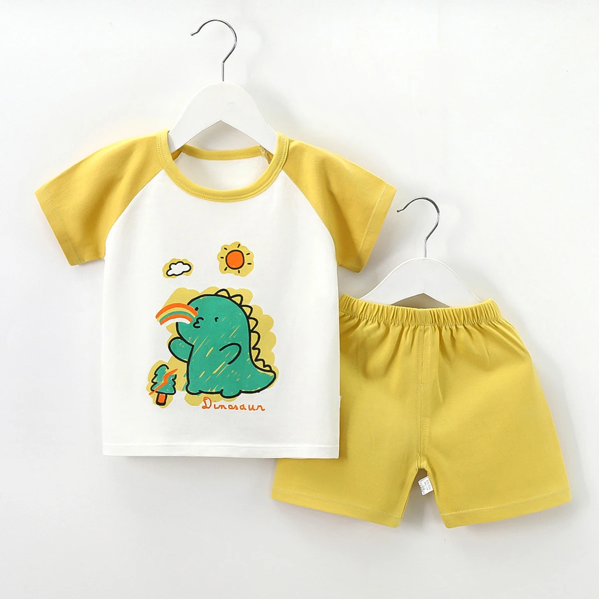 Baby Boys Girls Short Sleeve T-shirts Tee/ Tops and Shorts/ Pants Set Summer Clothes Causal Outfit