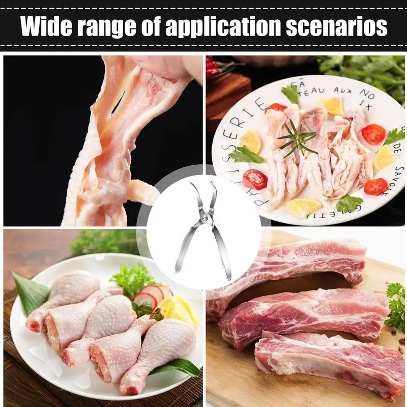 Chicken Claw Deboning tools Heavy Duty Boning Scissors Ergonomic Design Bone Shaving Pliers For Chicken Feet Duck Feet And Meat