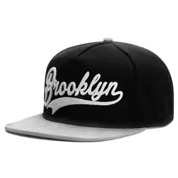 Unisex Embroidered Hip-Hop Style Adjustable Baseball Cap with Sun Protection (Black Grey)