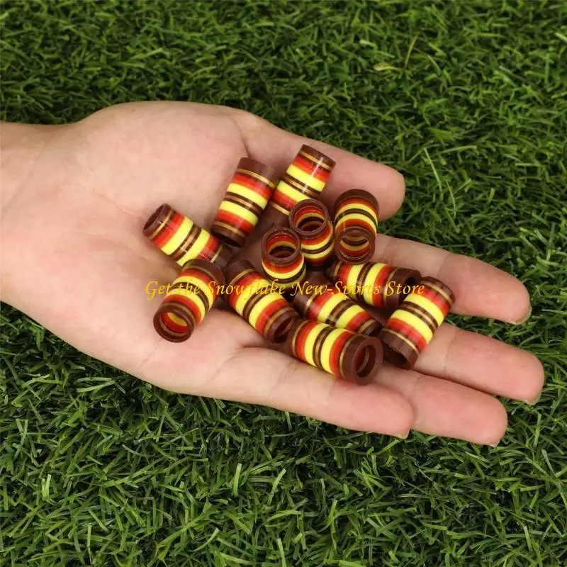 10 Stück Golf-Aderendhülsen, passend für 0,35 Zoll, 0,37 Zoll konische und parallele Wellen, bunt gestreifte Golf-Eisen-Aderendhülsen – Detail 10