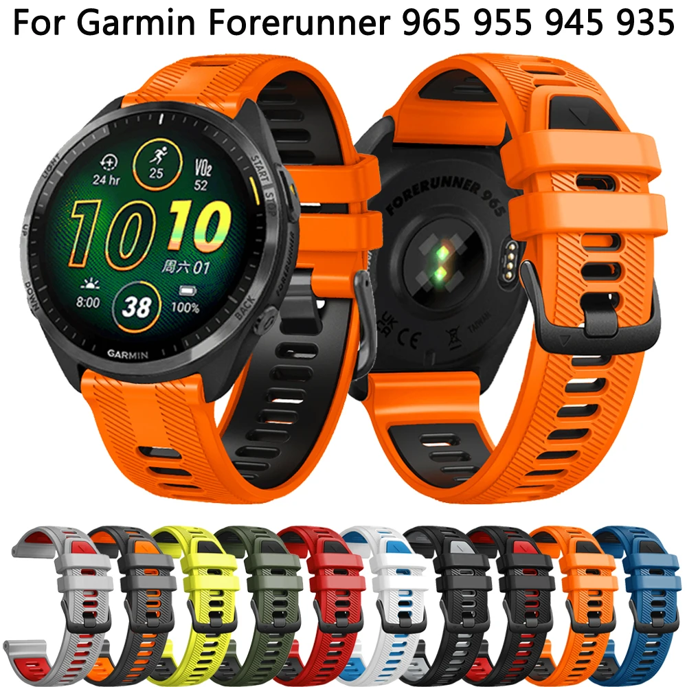 OVERSTEP Cinturino In Silicone Per Garmin Forerunner 965/955/945/935 E Fenix 5 - Sgancio Rapido 22 Mm - Vari Colori