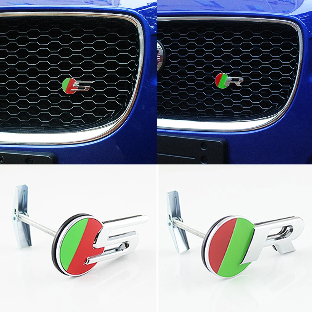 Per Jaguar F-Pace F-Type E-Pace Xe Xf Xjl R S Sport Emblem Griglie Sticker Accessori Jaguar 1 Pz Metallo Racing Grille Sticker