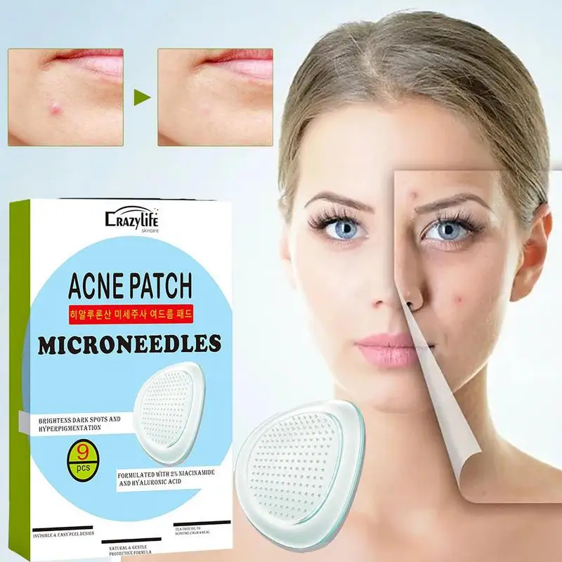 Pimple Patches 9Pcs Mighty Microcrystal Invisible Acne Patch Soluble ...