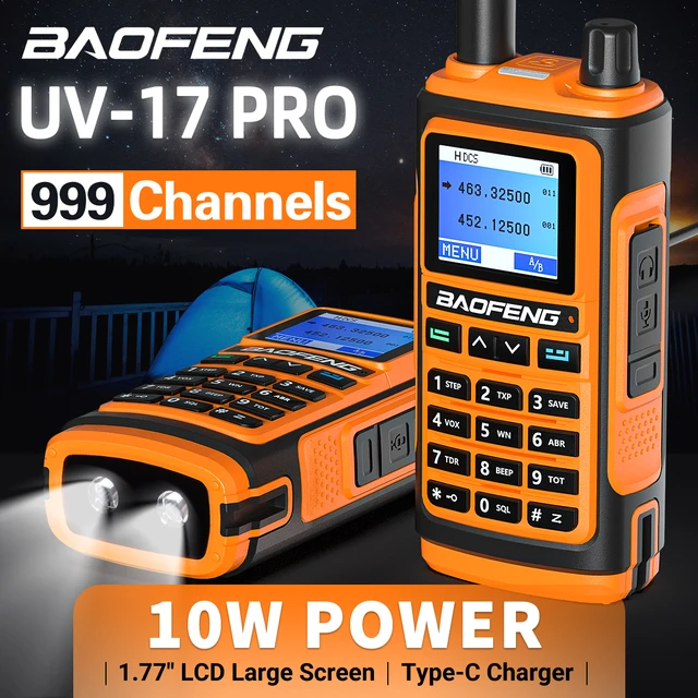 Walkie Talkie Baofeng UV-17Pro Six Bands Receive Tri-Bands Transmit  Waterproof GPS Outdoor Ham Amateur Air Band FM NoAA Radio