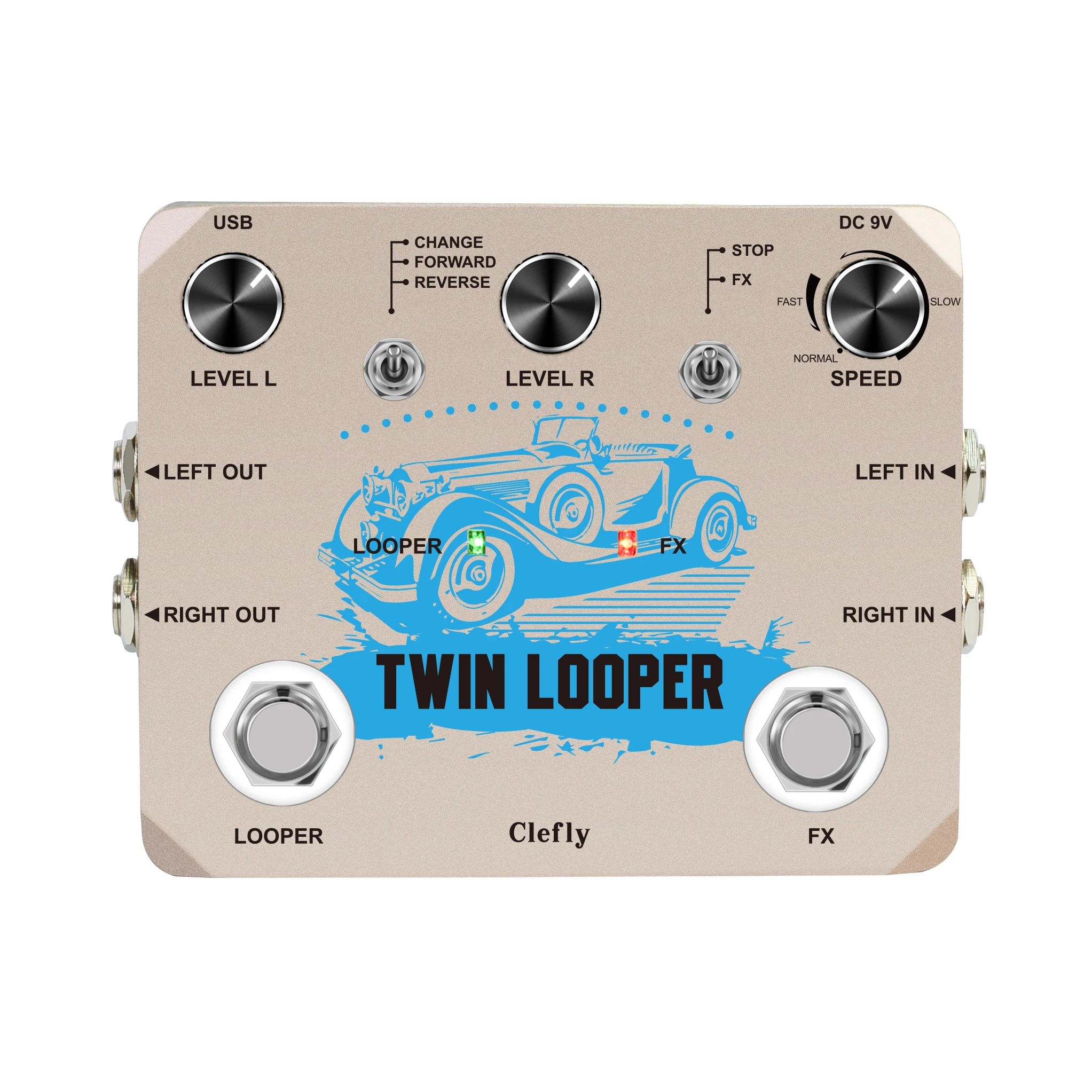CleflyLTL02TwinLooperPedalUpgradesLooperPedalsForElectric
