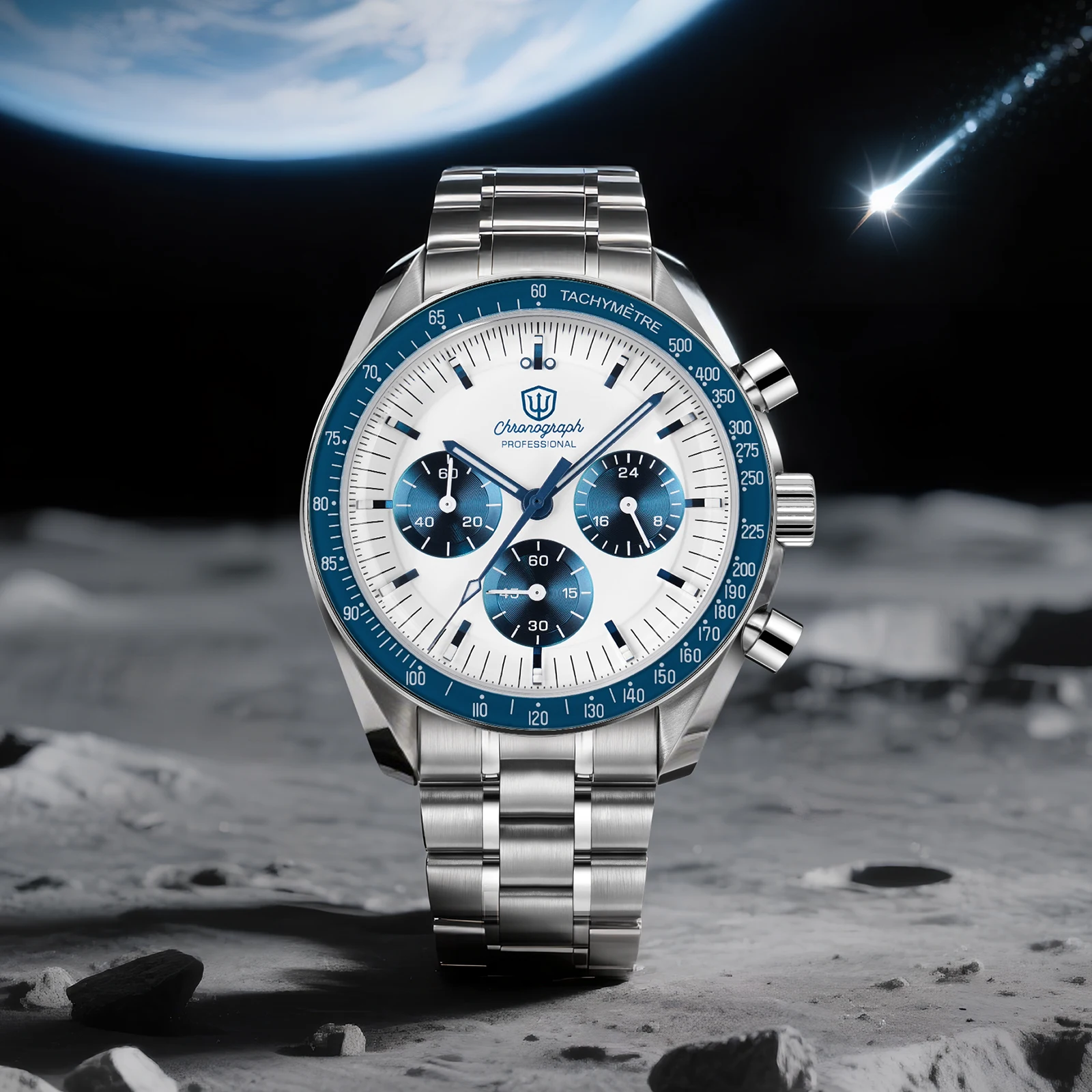 Watchdives WD1863 Watch VK63 Quartz Chronograph Movement Bubble