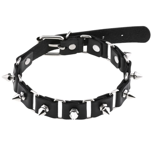 Punk Goth Emo Rock Spike Dog Collar Choker Chain Necklace