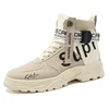 Fashion Men's Boots High-top Tooling Men's Ankle Boots designer Motorcycle Boots comfortable Leather Shoes Male Big Size 39-46 6
