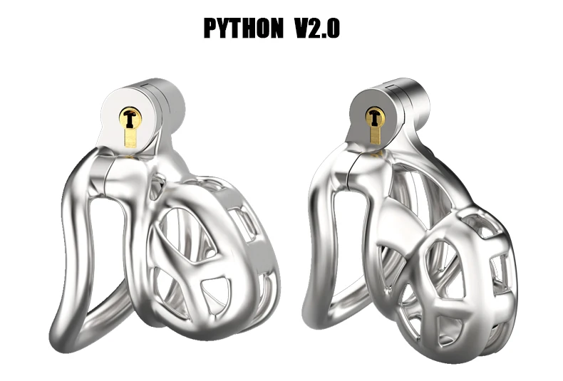 New 316 Stainless Steel Python V1.0&V2.0 3D Male Chastity Device Cobra Cock Mamba Cage Penis Ring Adult Sex Toys Sex Shop