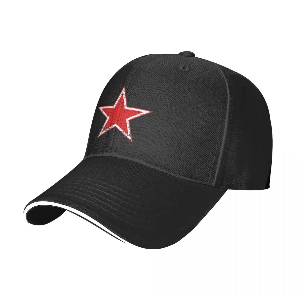 

Red Five-pointed Star Adjustable Baseball Cap For Women Printing High-end Snapback Caps Mens Hip Hop Street Tide Sunscreen Hats