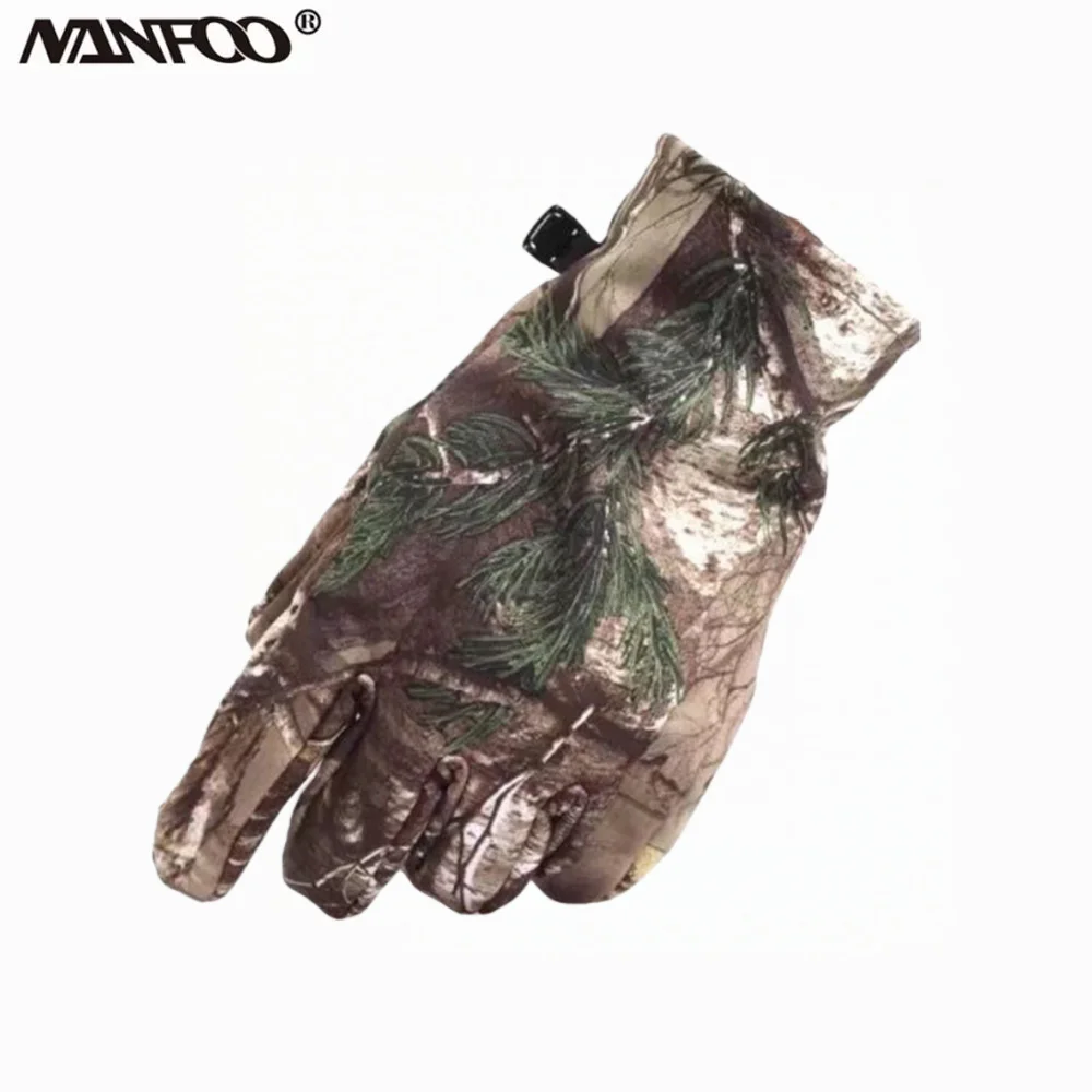 Gants camouflage bionique pêche chasse automne hiver mitaines complètes imperméables anti-dérapantes
