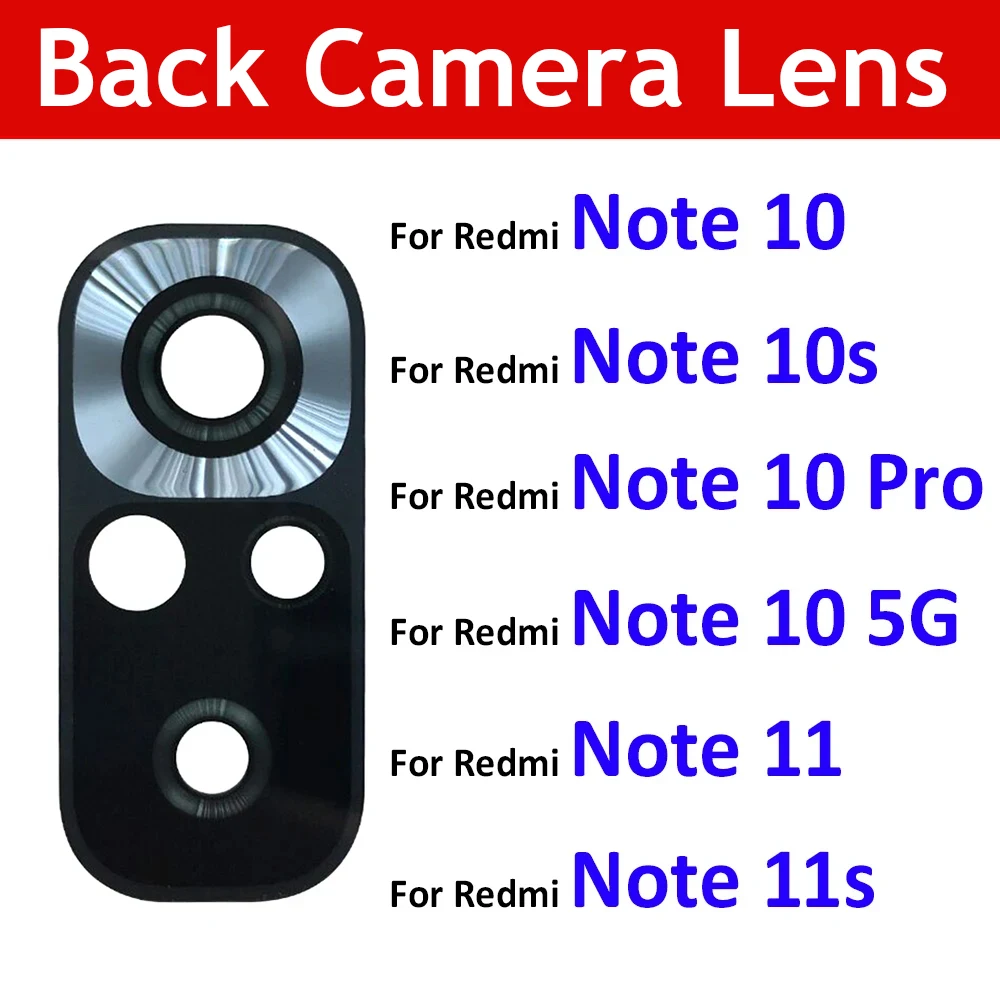 Rear Back Camera Glass Lens Xiaomi Redmi Note 10 10s Pro 11 Pro 11T 11s 11E 4G 5G 2Pcs camera lens cover,phone camera lens