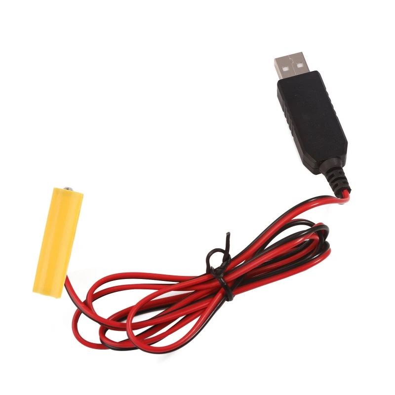 USB 5V2A  3V 더미 배터리 전원 케이블, 전자 장난감 원격 제어용 2x1.5V LR6 AA 배터리 제거기