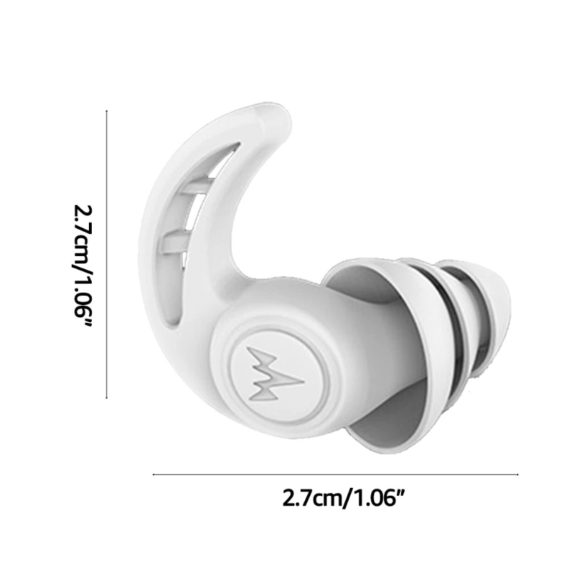 Noise Cancelling Reusable Silicone Earplugs for Sleep, Work, and Study