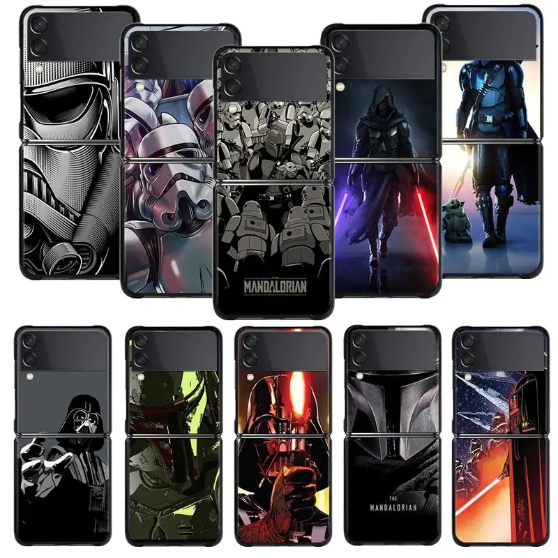 Custodia Per Telefono Per Samsung Galaxy Z Flip 4 Z Flip3 5G Shell Per Galaxy Z Flip Hard Cover Couqe Disney Cool Star Wars The Mandalorian