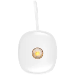 Compact Vibrating Alarm Clock with Dual Alerts and LED Display (White)