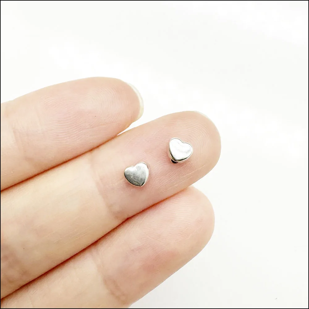 작은 별 하트 꽃 참 앤티크 실버 컬러 스페이서 비즈 쥬얼리 액세서리 DIY