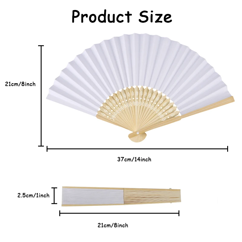 Personalized baby shower foldable paper fan portable party wedding supplies hand fan gift decoration wedding fans 50 / 30pcs folding fan hand fan
