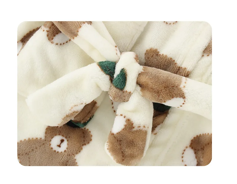 Children's pajamas Boys and girls 2-10 years old Spring and Winter hooded cute flannel homewear Nightgown Bathrobe jacket