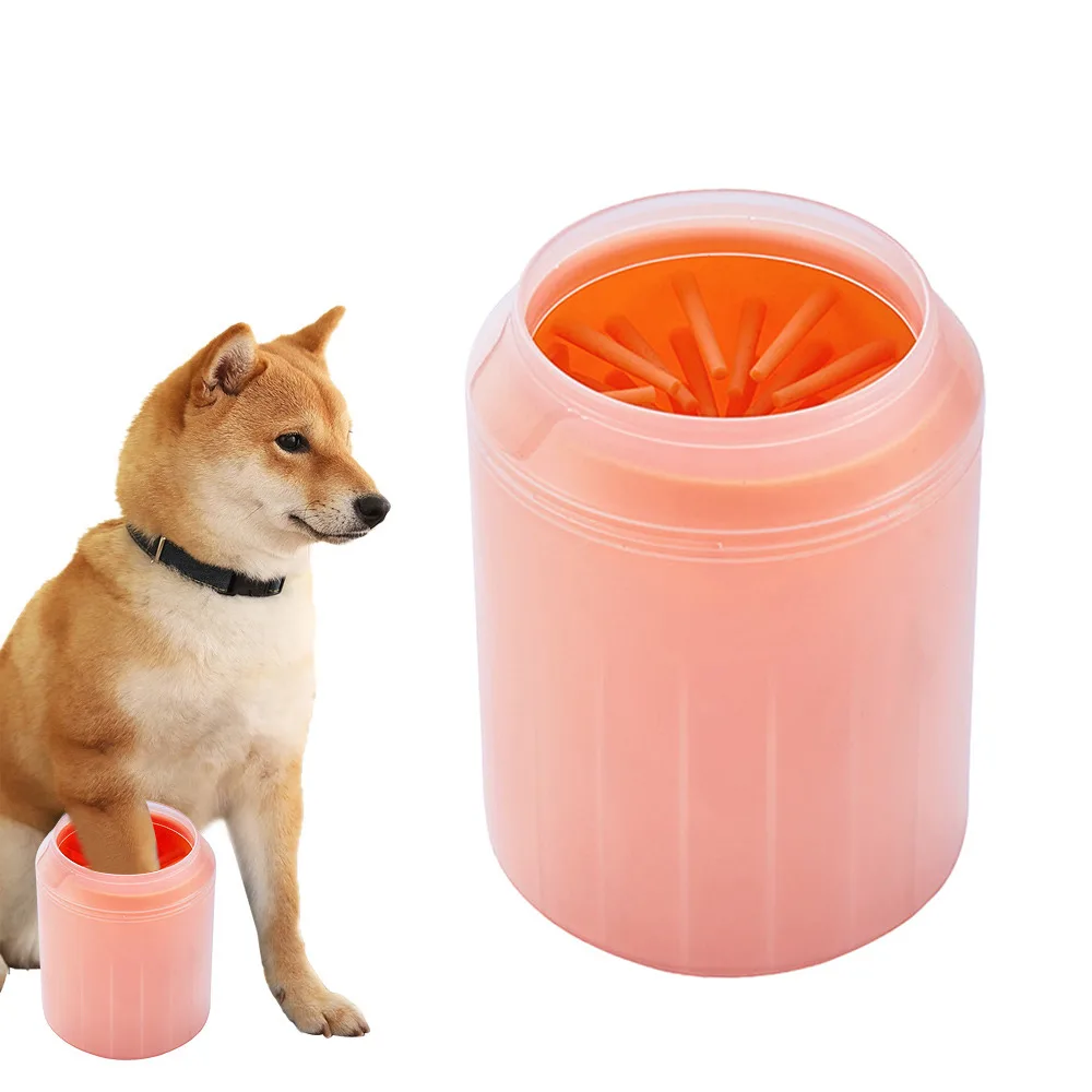 thumbnail image 1 of Limpiador de patas de mascotas con ventosa de silicona suave, cepillo portátil para limpiar patas de perros y gatos, suministros prácticos para el hogar, 3 tamaños, 1 of 5