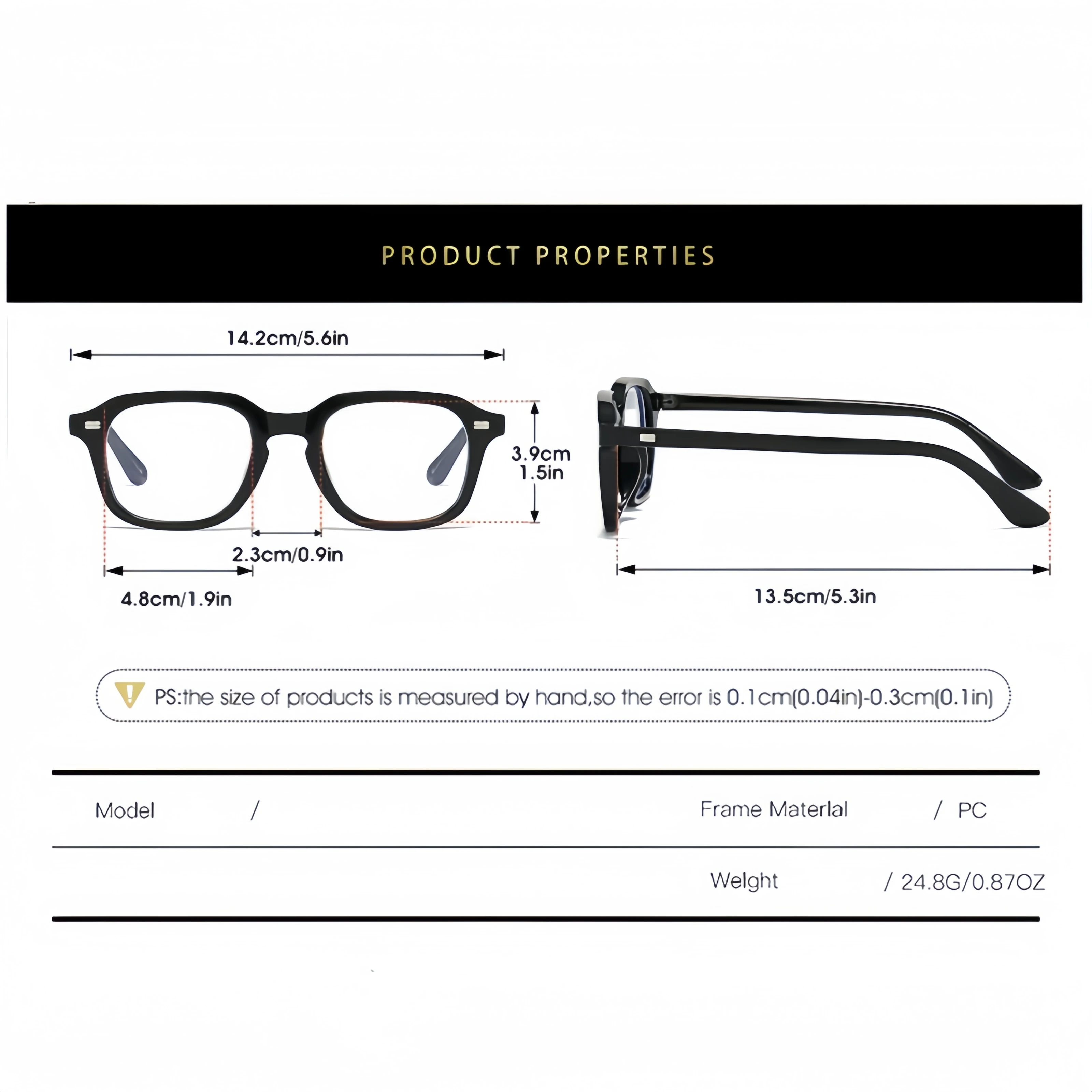 Chic Square-Frame Anti-Blue Light Glasses