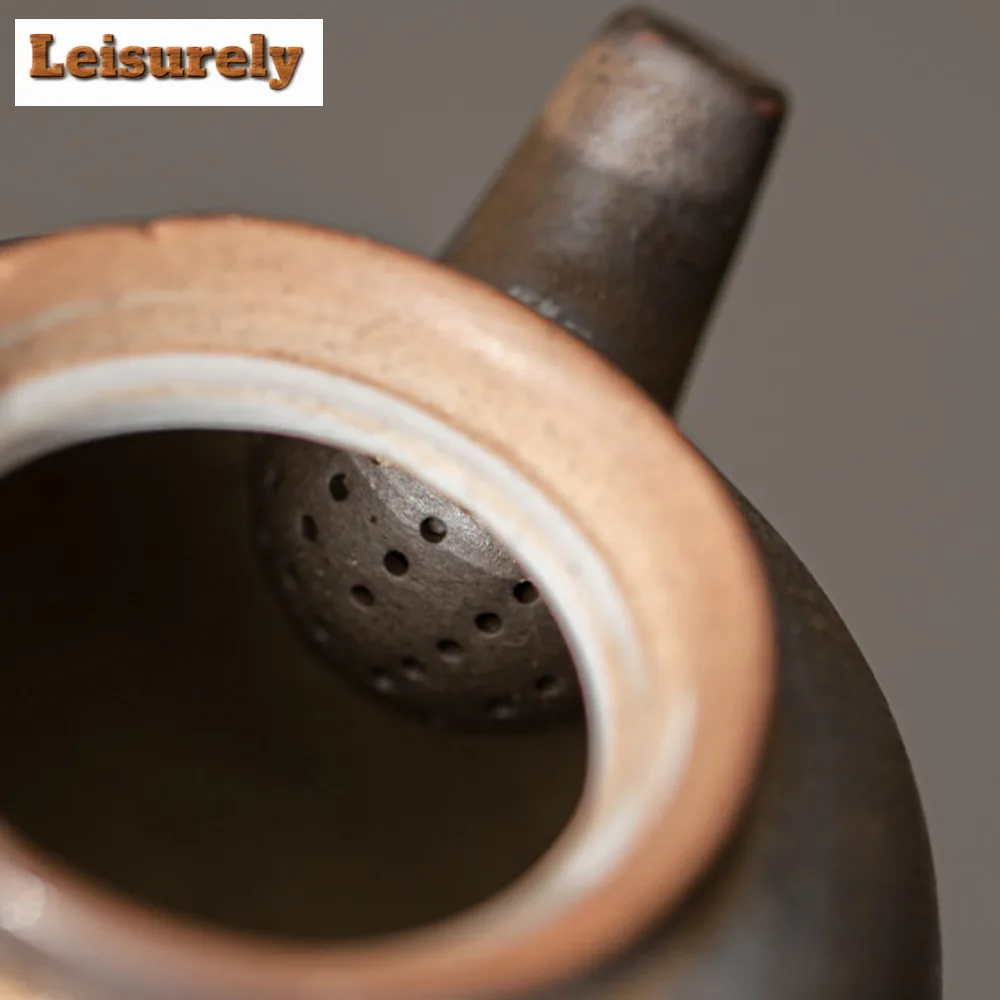 Japanese Kiln Change Gilded Iron Glaze Teapot Boutique Lifting Beam Pot Household Tea Maker Kettle Kung Fu Tea Teaware Ornaments