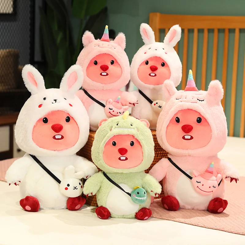 

Новинка Kawaii розовый Бобр Плюшевые игрушки Мягкая Плюшевая Кукла милая игрушка милая комната декор для ребенка день рождения изысканный подарок