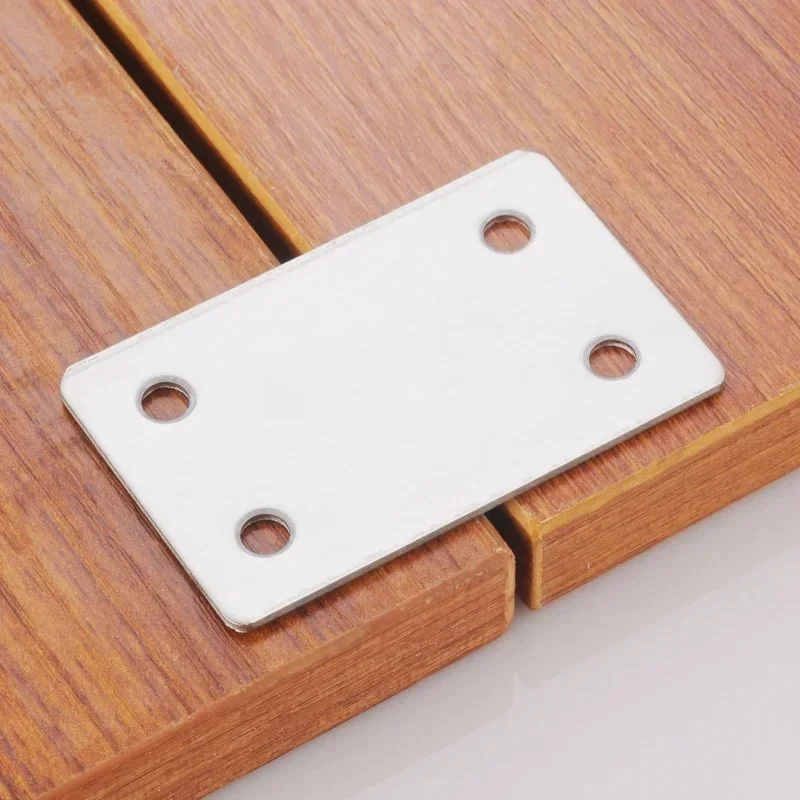 10Pcs Stainless Steel Angle Code Fixing Bracket Iron Plate Furniture Quick Links for Woodworking And Joinery