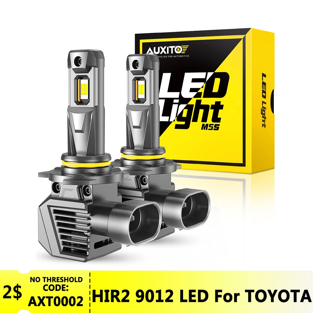 

AUXITO 2Pcs Canbus HIR2 9012 LED Headlight Bulbs For Toyota CHR 2019 RAV4 Corolla Hybrid 2020 Auris 2013 2018 Aygo Avensis IQ