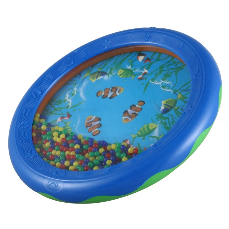

2X Ocean Wave Bead Drum Gentle Sea Sound Musical Educational Toy Tool For Baby Kid Child