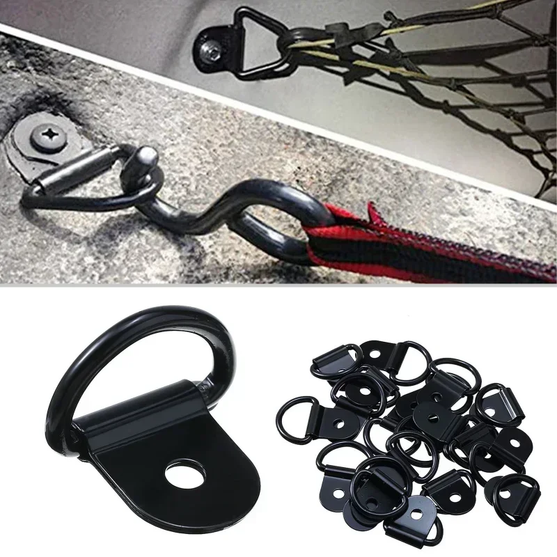 Description Picture 2 of item10Pcs D Rings Tie Down Anchors Ring Pull Hook Stainless Steel Lashing Ring Load Fit for Car Boat Cargo Trailer Vehicles RV Van