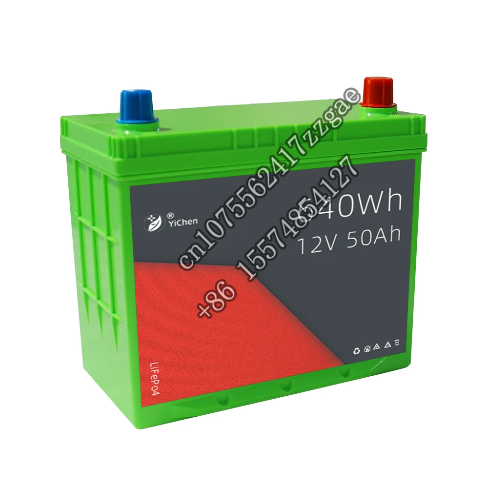 LiFePO4 12V 50Ah Batter Lead Acid Replacement 12V Lithium Battery for Electric Vehicle Car Starter Lithium Ion Phosphate Battery
