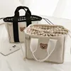 Korea Mommy Bag Large Capacity Portable Diaper Bag Nappy Multifunctional Drawstring Canvas Outdoor Handbag Mother Baby Bag 1