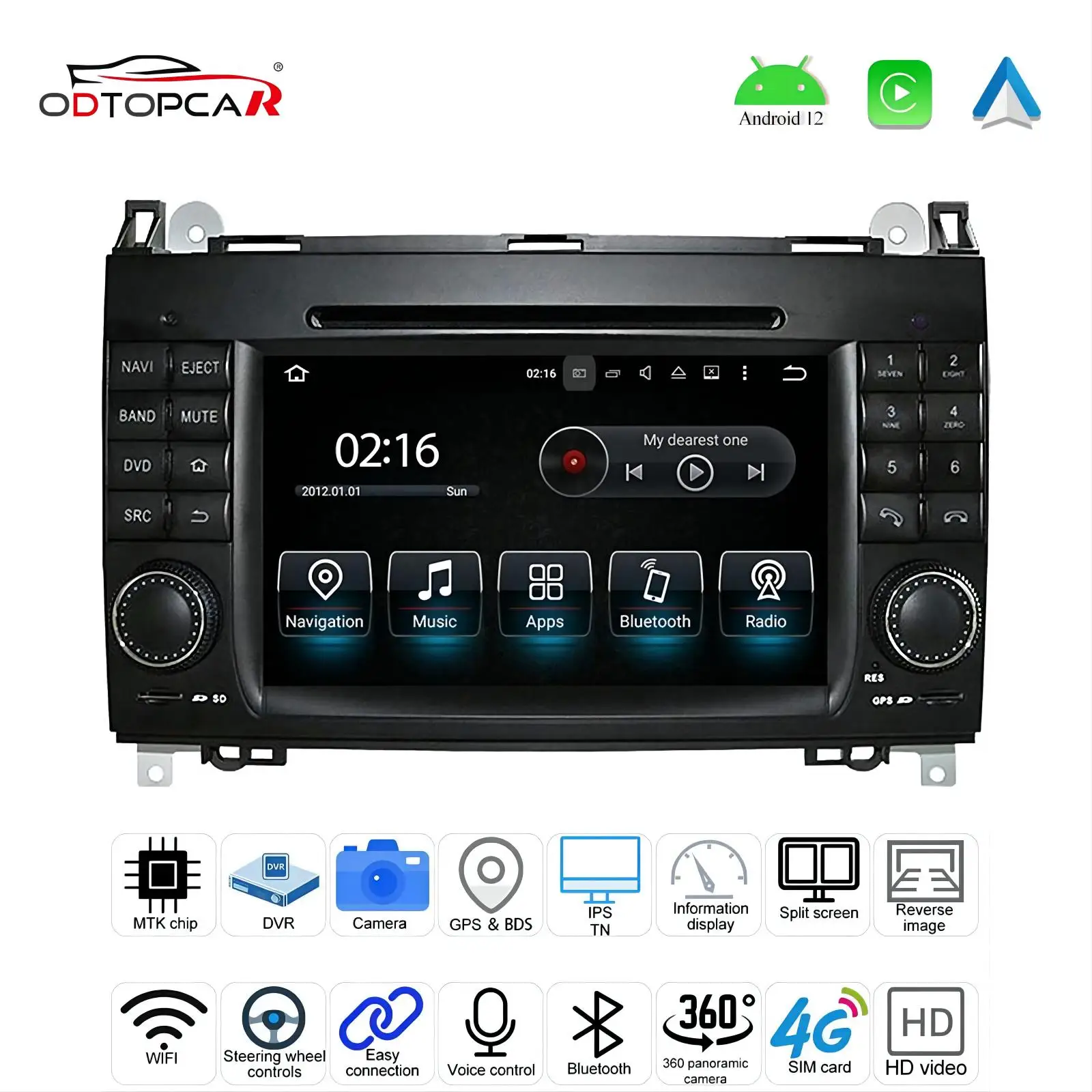 ForMercedesSprinterW169W245W639VianoVitoVWCrafterStereoRadio