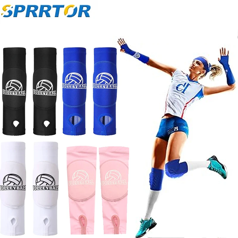 Upward Fitness-Volleyball Padded Passing Sleeves Forearm Hitting Sleeves Kids/Adults Arm and Wrist Protection With Thumbhole volleyball arm sleeves
