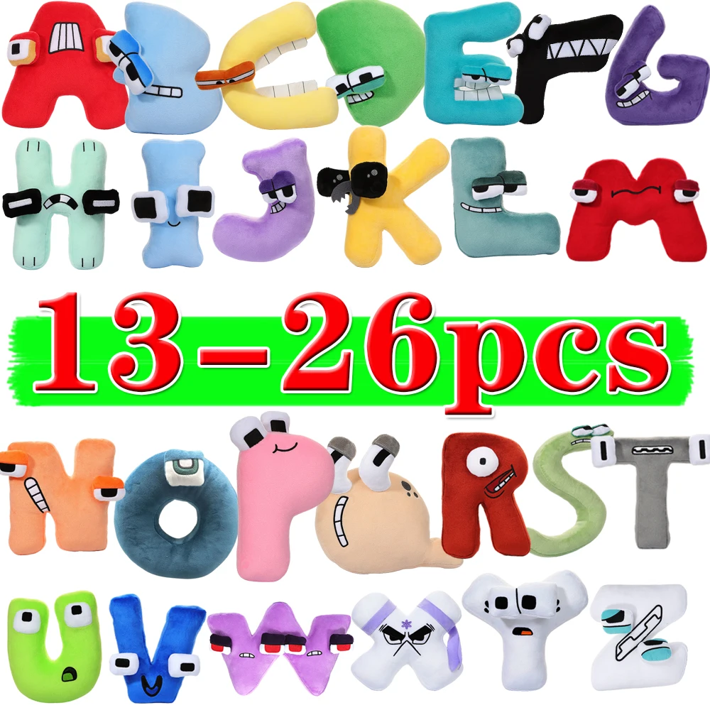 13-26PCS Alphabet Lore Plush Toys A-Z Letter Stuffed Animal