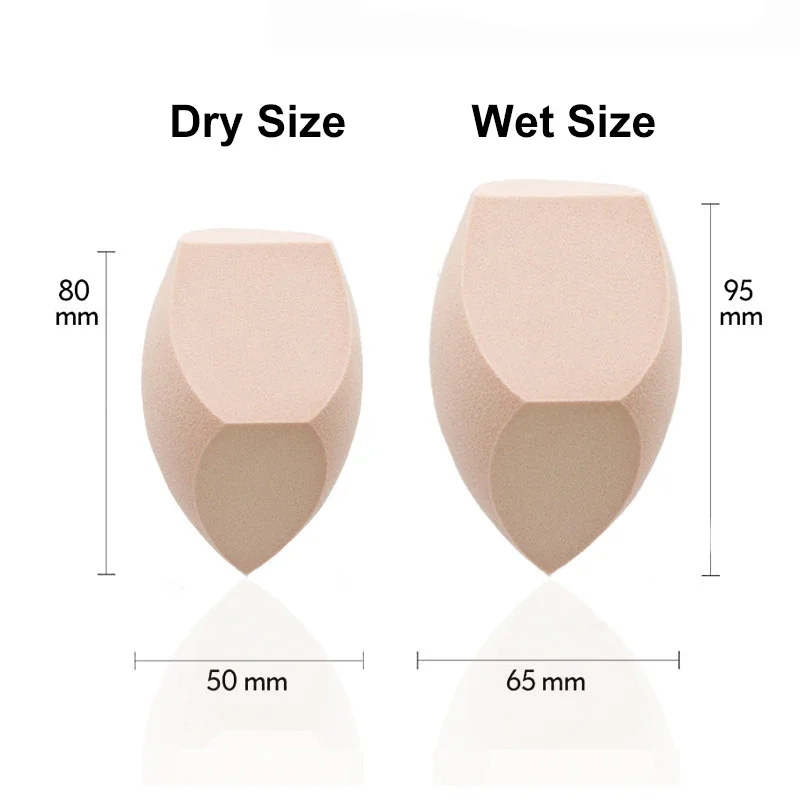 Big Size Makeup Sponge Foundation Puff 5pcs Wet Dry Dual Use Soft Makeup Foundation Sponge Puffs Make Up Blender Cosmetic Tool 2
