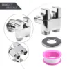 Zinc Alloy Angle Valve Wall Mount Toilet Bidet Sprayer Set One In Two Out Water Cleaning Sprayer For Bathroom Toilet Accessories 4