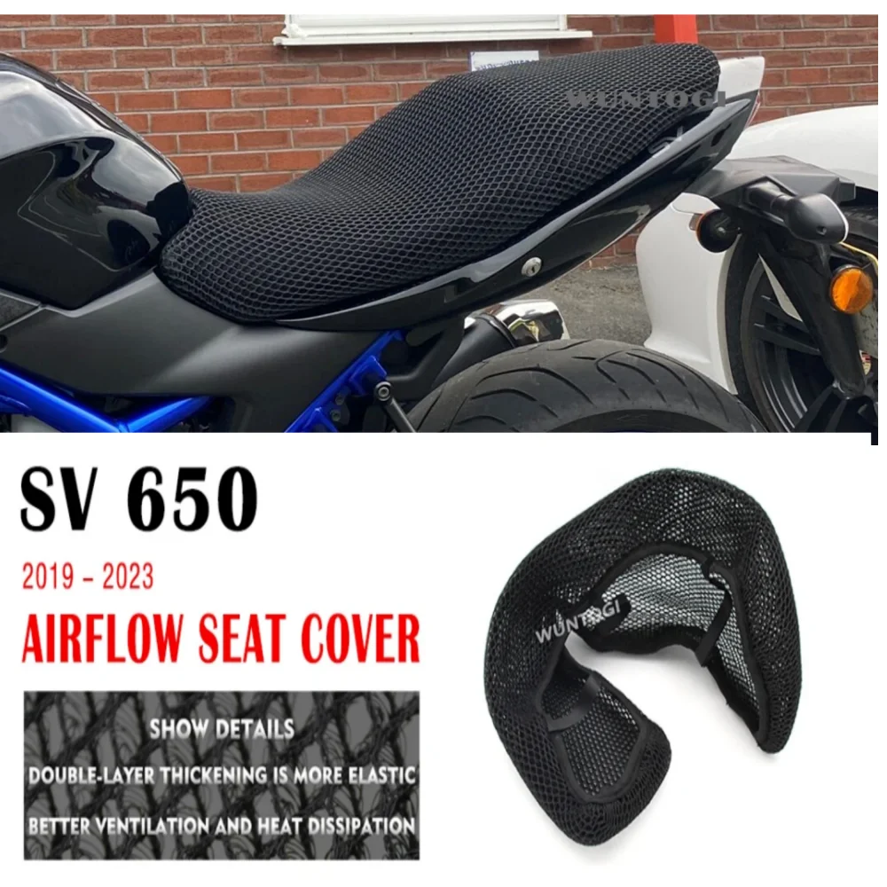 3D Airflow Seat Cover SV 650 Parts SV650 Accessories Motorcycle Seat Cover for Suzuki SV 650-Protect Cushion