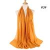 Musulman en mousseline de soie Hijab femmes bulle en mousseline de soie écharpe pour femmes dames voile musulman Islam couleur unie malaisie Musulman Wrap foulards