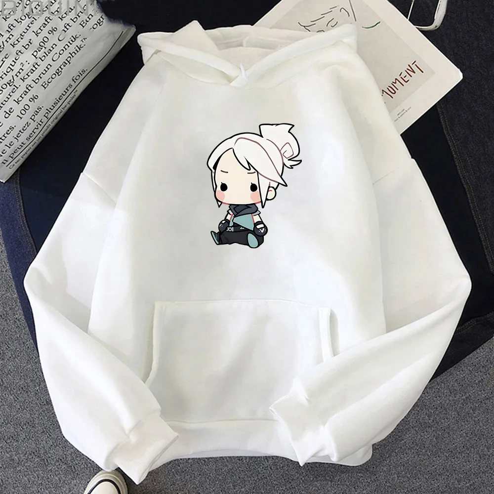 VALORANT Anime Hoodie Jett Streetwear Womens Oversized