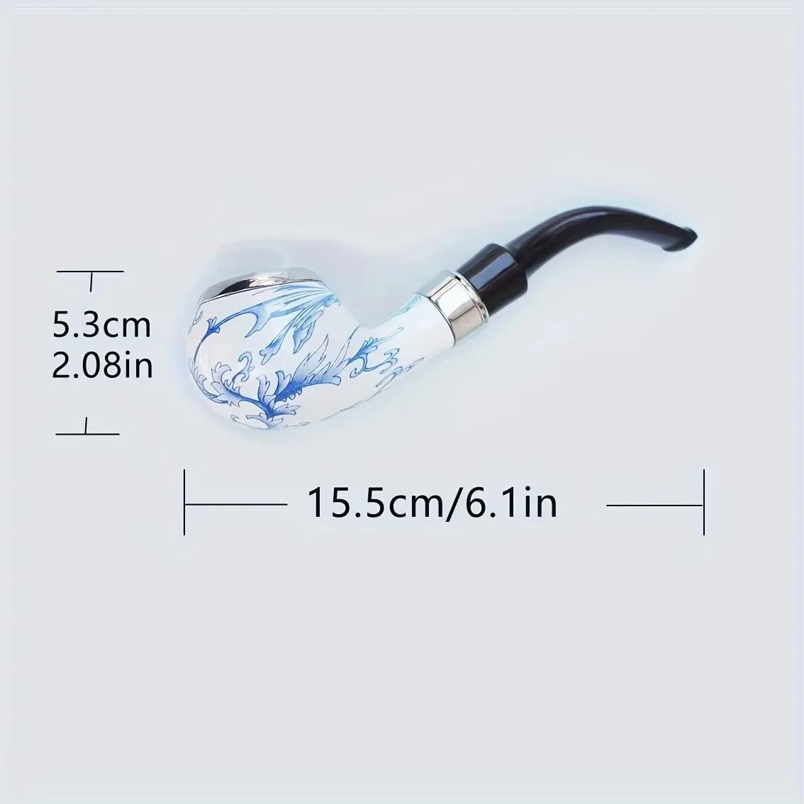 Portable Creative Blue-and-White Porcelain Style Tobacco Pipe Men's Smoking Pipe Filter Detachable Easy Cleaning tobacco pipe smoking pipe