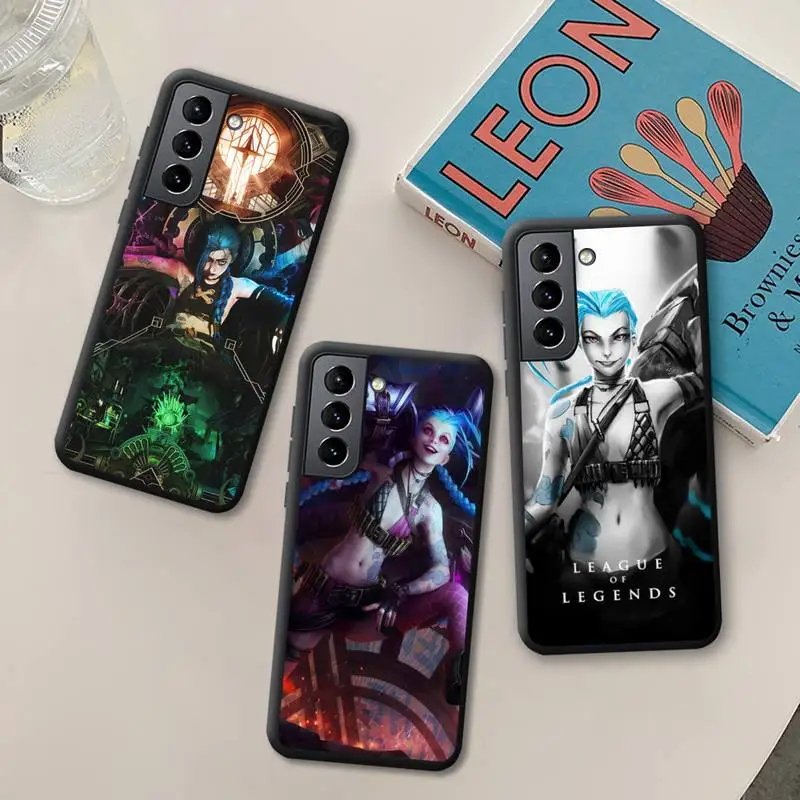 Чехол для телефона из игры League of Legends Jinx силиконовый мягкий чехол Samsung Galaxy S21 Ultra S20